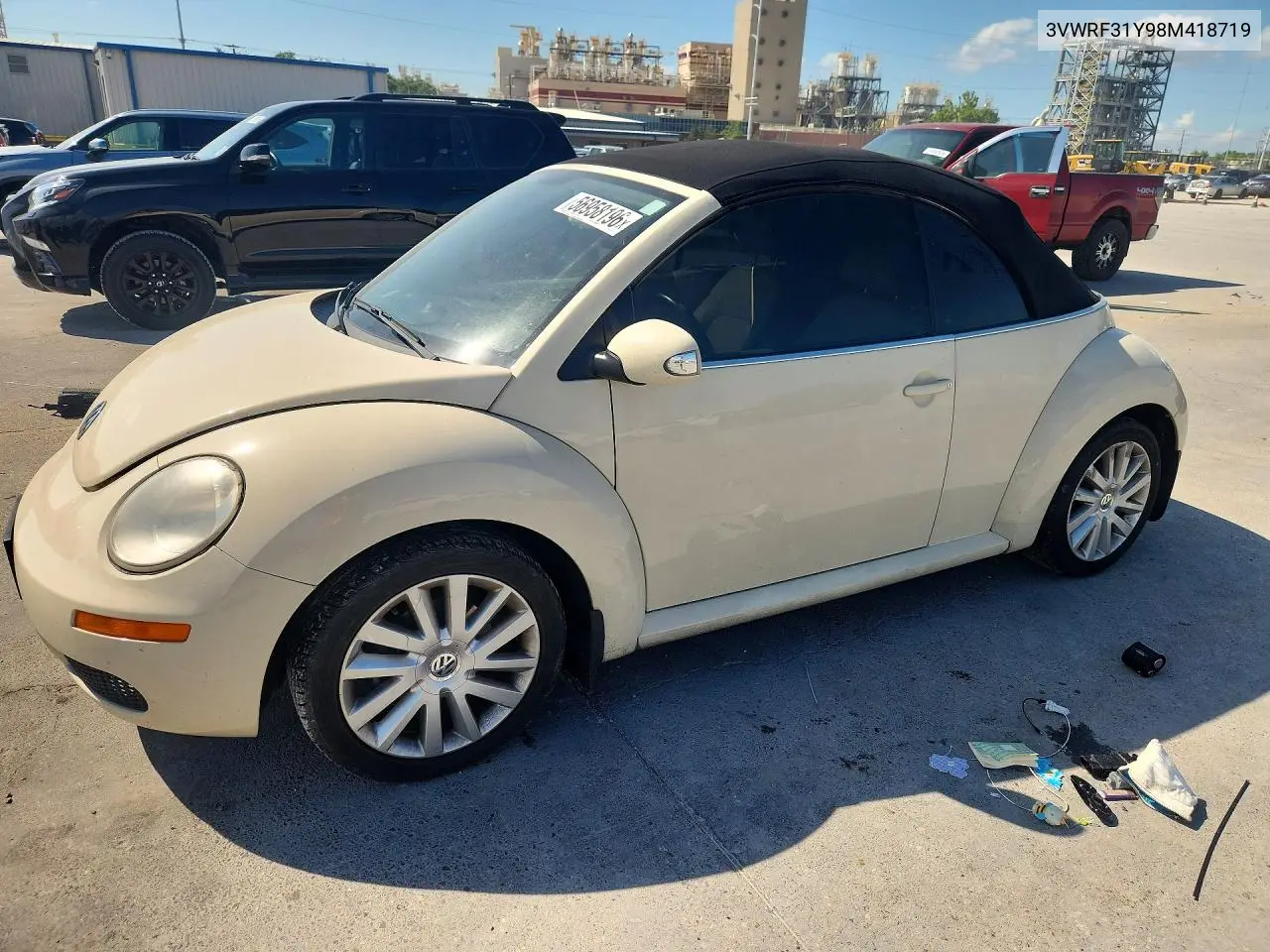 2008 Volkswagen New Beetle Convertible Se VIN: 3VWRF31Y98M418719 Lot: 56958196