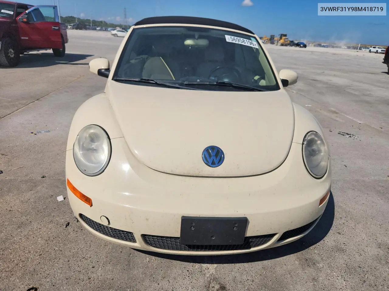 2008 Volkswagen New Beetle Convertible Se VIN: 3VWRF31Y98M418719 Lot: 56958196