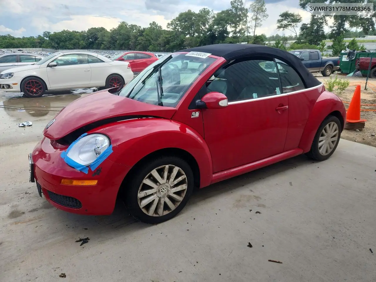 2008 Volkswagen New Beetle Convertible Se VIN: 3VWRF31Y78M408366 Lot: 59258826
