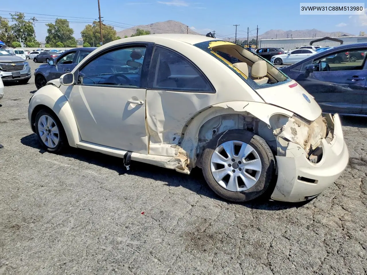 2008 Volkswagen New Beetle S VIN: 3VWPW31C88M513980 Lot: 60709596