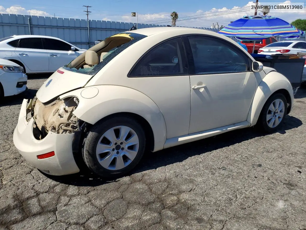 2008 Volkswagen New Beetle S VIN: 3VWPW31C88M513980 Lot: 60709596