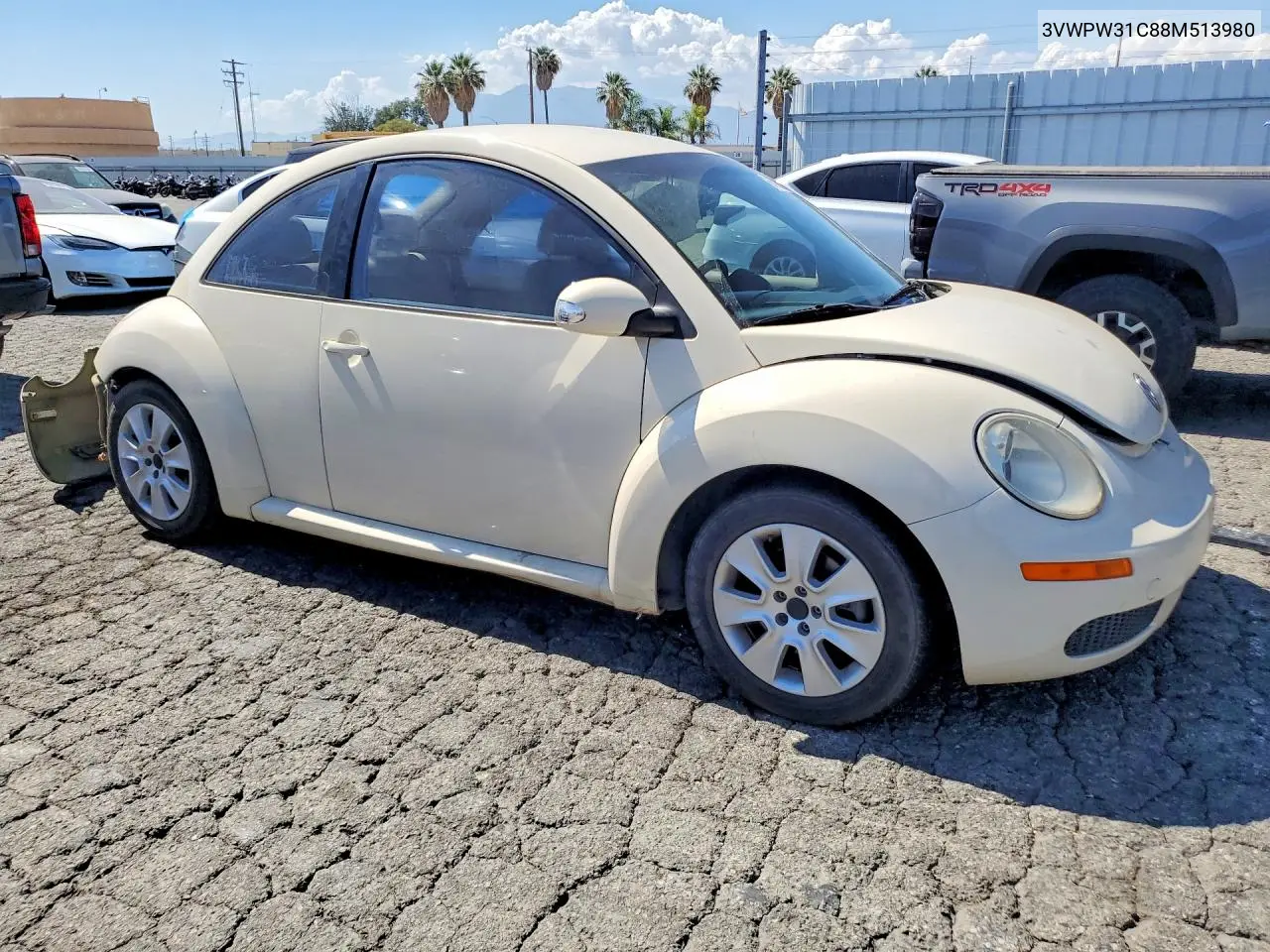 2008 Volkswagen New Beetle S VIN: 3VWPW31C88M513980 Lot: 60709596