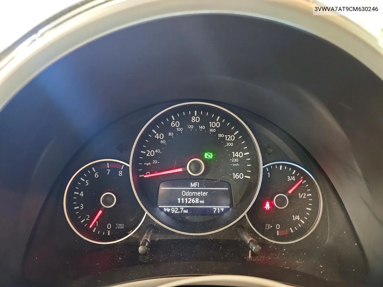 2012 Volkswagen Beetle Turbo VIN: 3VWVA7AT9CM630246 Lot: 58004606