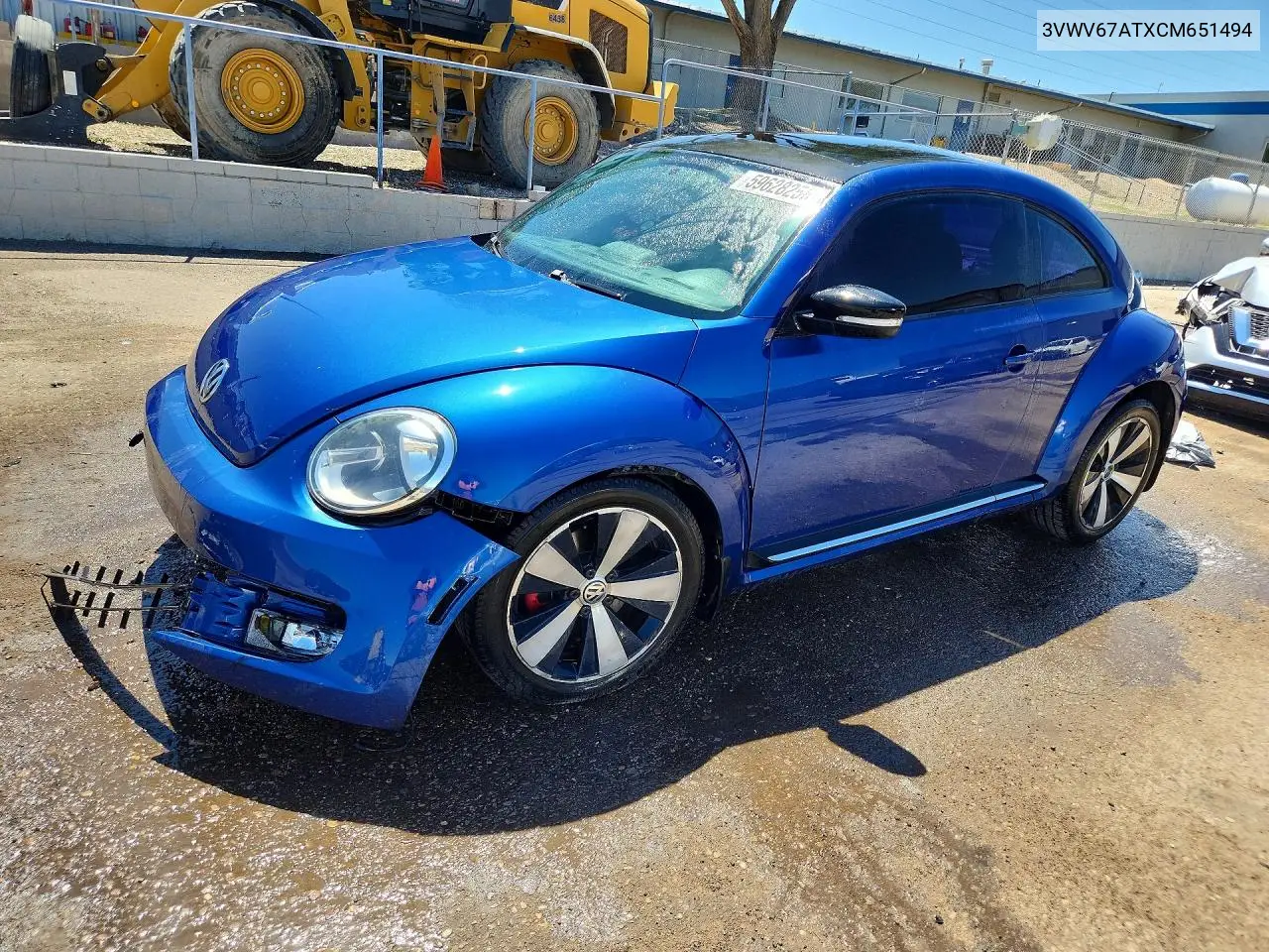 2012 Volkswagen Beetle Turbo VIN: 3VWV67ATXCM651494 Lot: 59628256