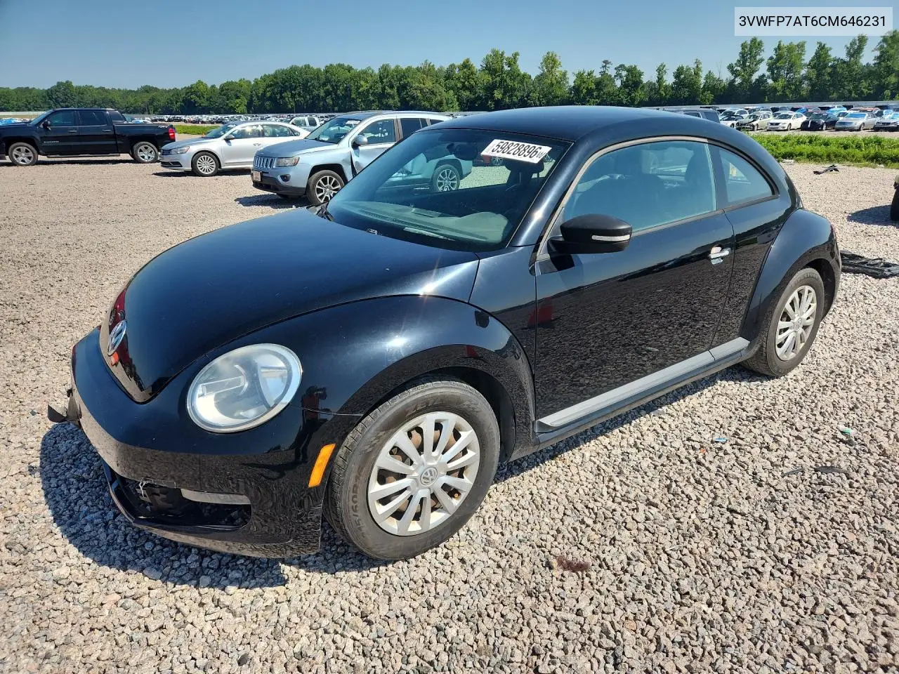 2012 Volkswagen Beetle VIN: 3VWFP7AT6CM646231 Lot: 59828896