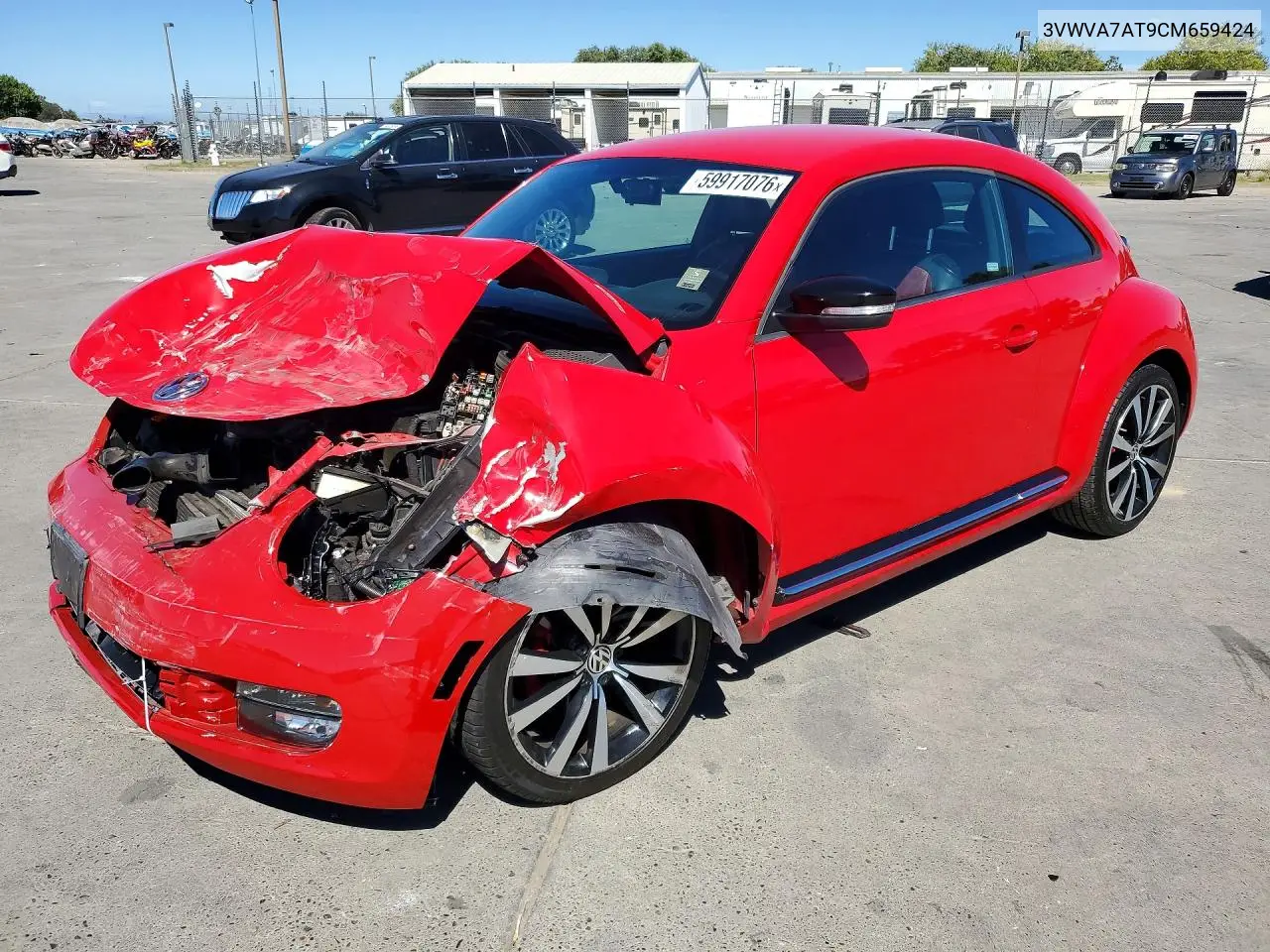 2012 Volkswagen Beetle Turbo VIN: 3VWVA7AT9CM659424 Lot: 59917076