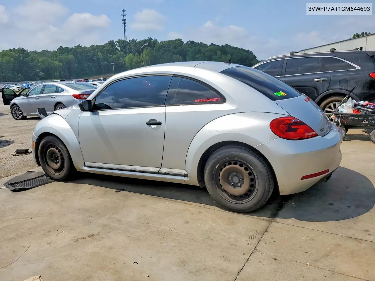 2012 Volkswagen Beetle VIN: 3VWFP7AT1CM644693 Lot: 61302526