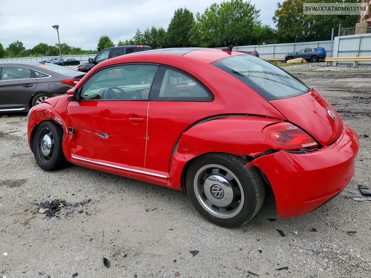 2013 Volkswagen Beetle VIN: 3VWJX7AT8DM613193 Lot: 58773536