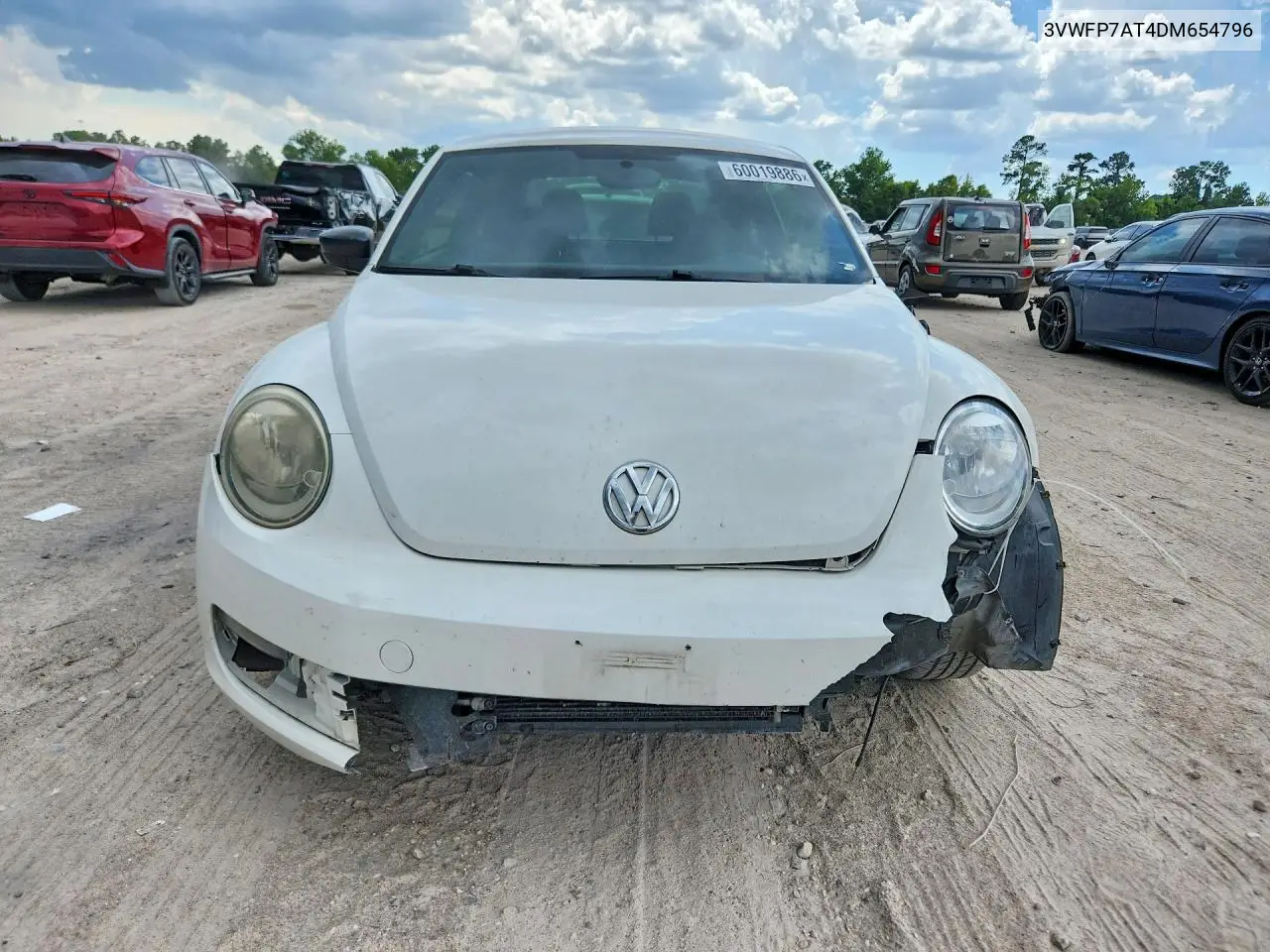 2013 Volkswagen Beetle VIN: 3VWFP7AT4DM654796 Lot: 60019886