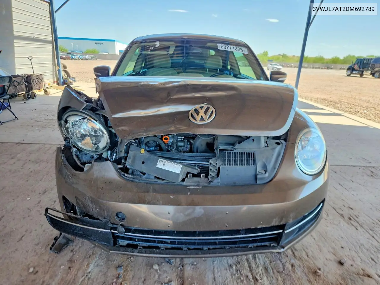 2013 Volkswagen Beetle VIN: 3VWJL7AT2DM692789 Lot: 60271386