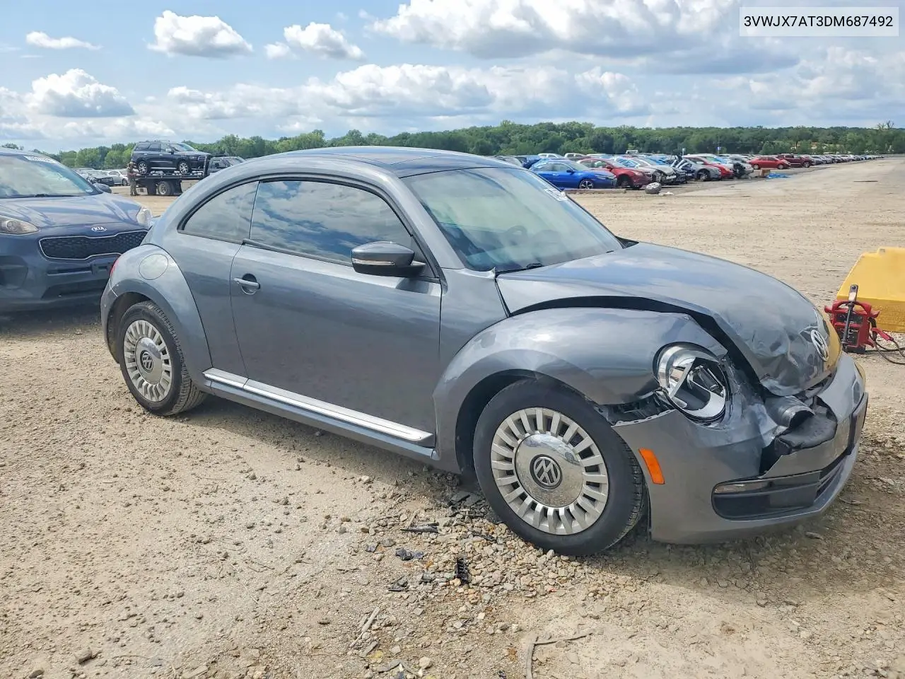 2013 Volkswagen Beetle VIN: 3VWJX7AT3DM687492 Lot: 60460576
