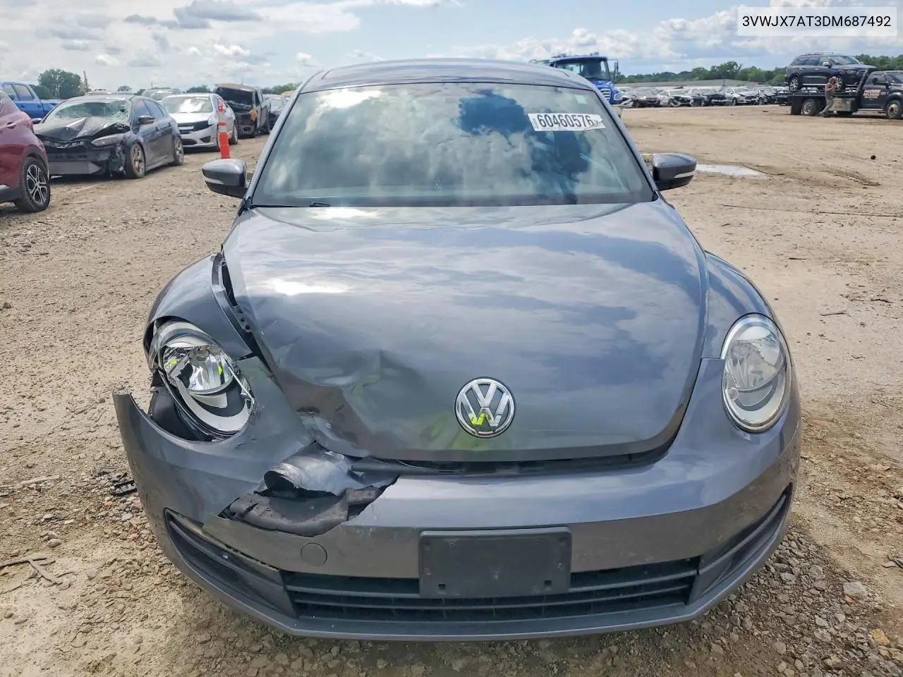2013 Volkswagen Beetle VIN: 3VWJX7AT3DM687492 Lot: 60460576