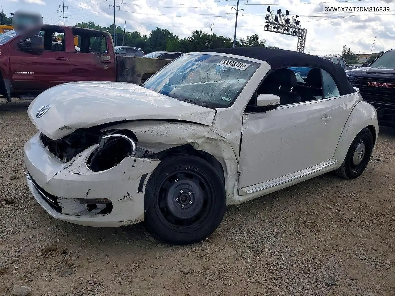 2013 Volkswagen Beetle VIN: 3VW5X7AT2DM816839 Lot: 60873336