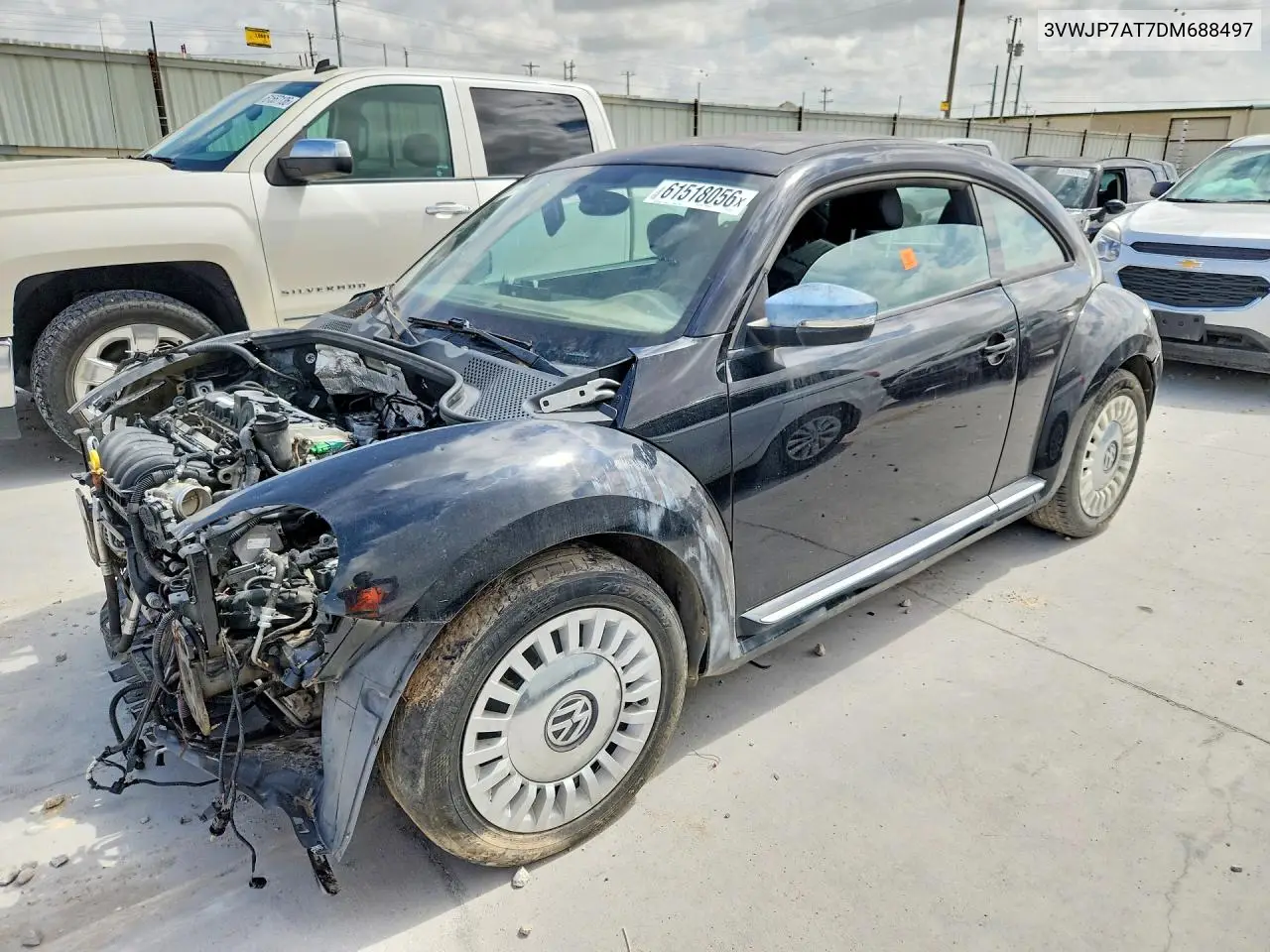 2013 Volkswagen Beetle VIN: 3VWJP7AT7DM688497 Lot: 61518056