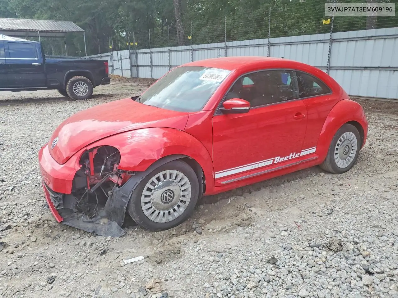 2014 Volkswagen Beetle VIN: 3VWJP7AT3EM609196 Lot: 59300686