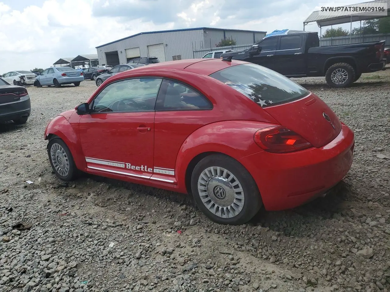2014 Volkswagen Beetle VIN: 3VWJP7AT3EM609196 Lot: 59300686