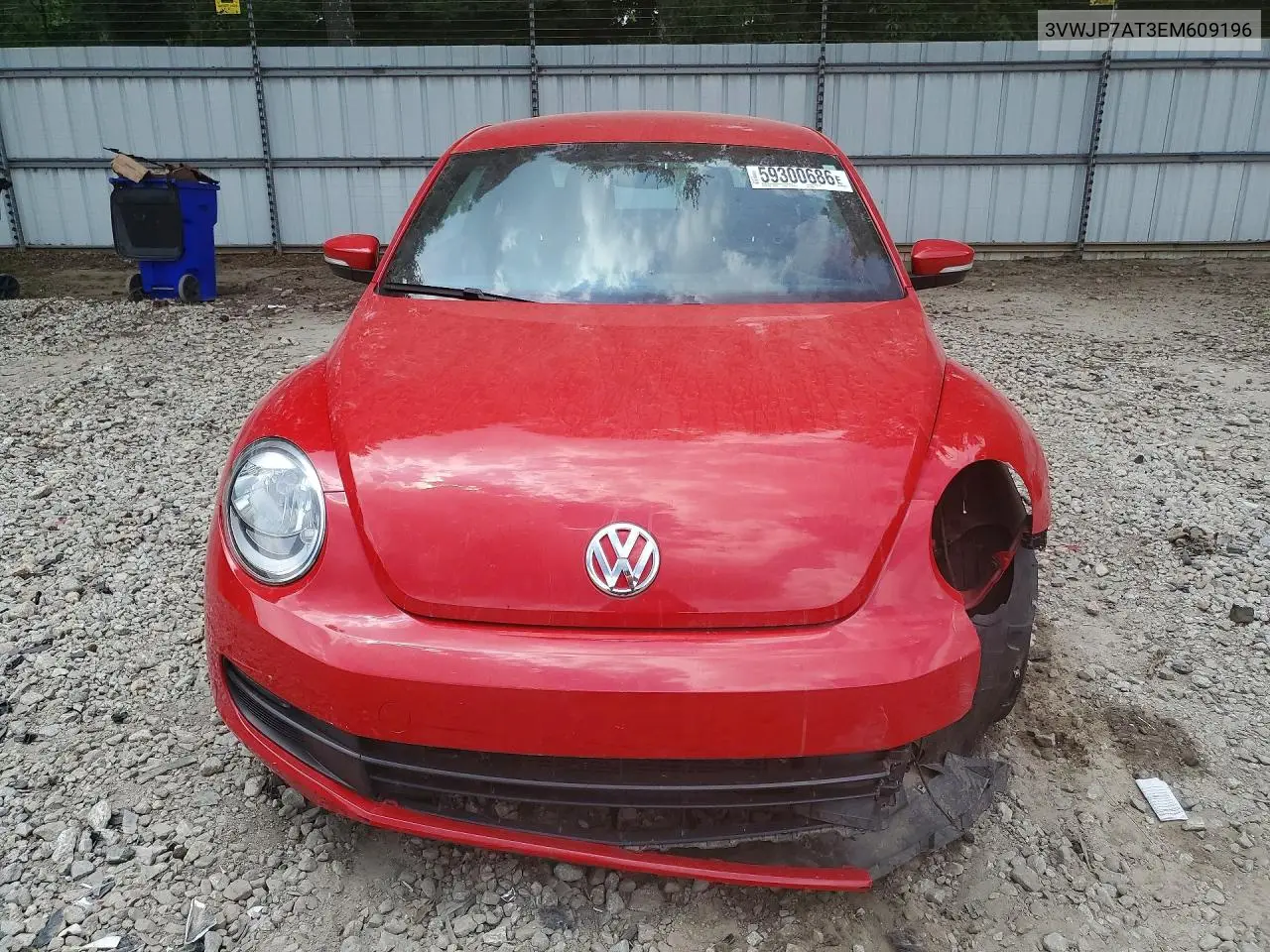 2014 Volkswagen Beetle VIN: 3VWJP7AT3EM609196 Lot: 59300686