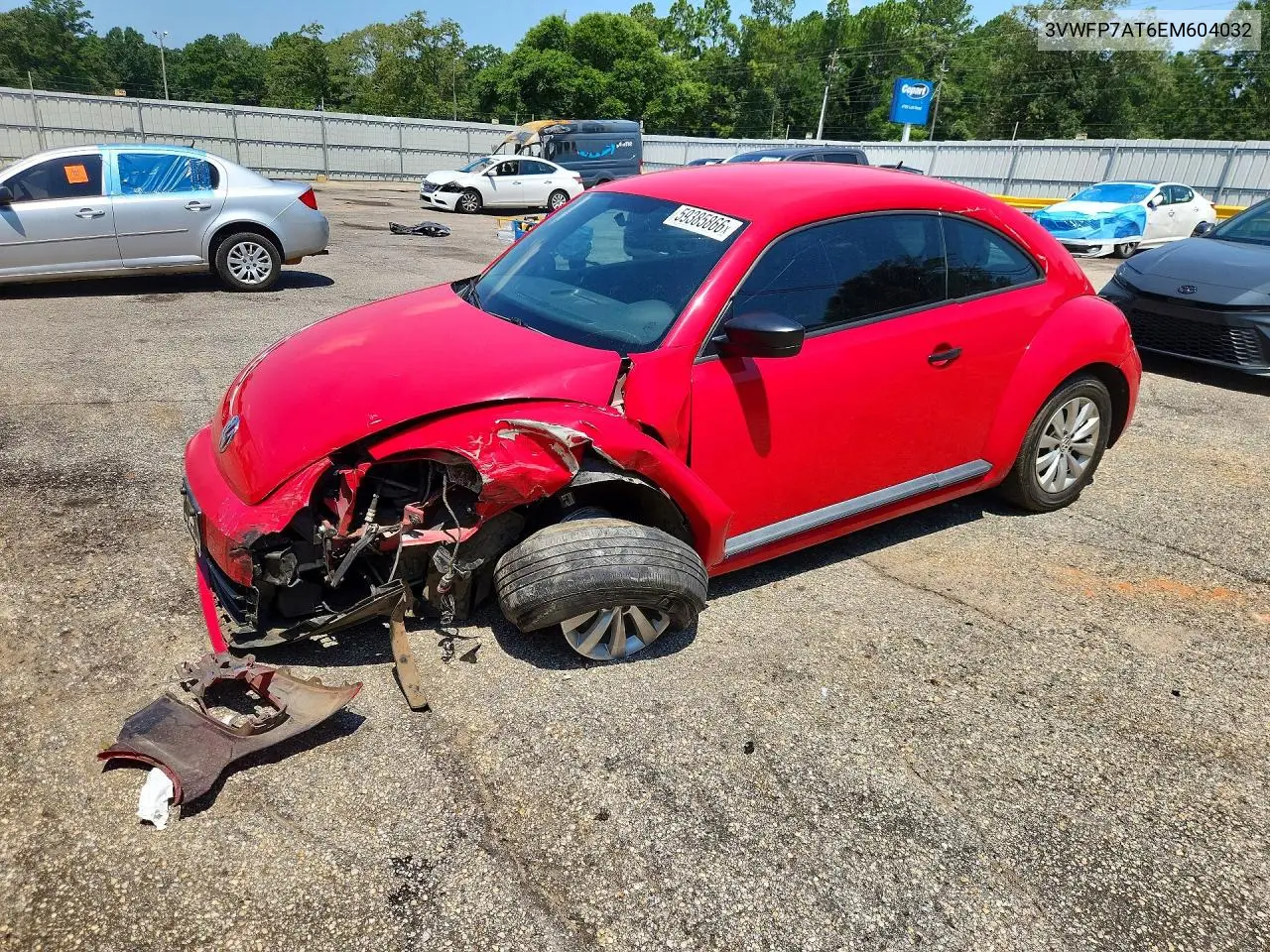 2014 Volkswagen Beetle VIN: 3VWFP7AT6EM604032 Lot: 59385866