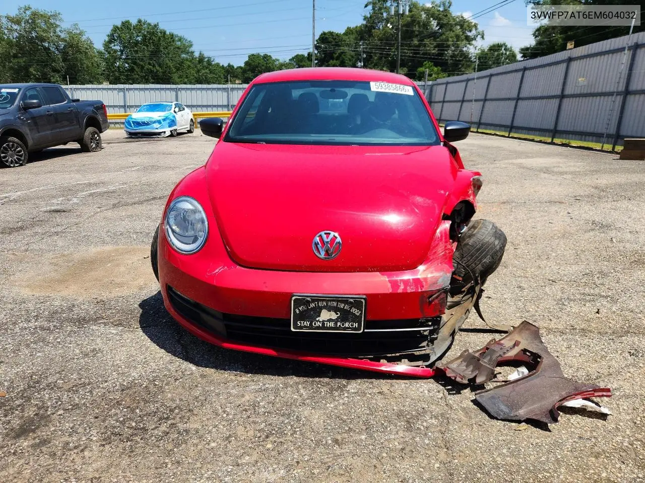 2014 Volkswagen Beetle VIN: 3VWFP7AT6EM604032 Lot: 59385866