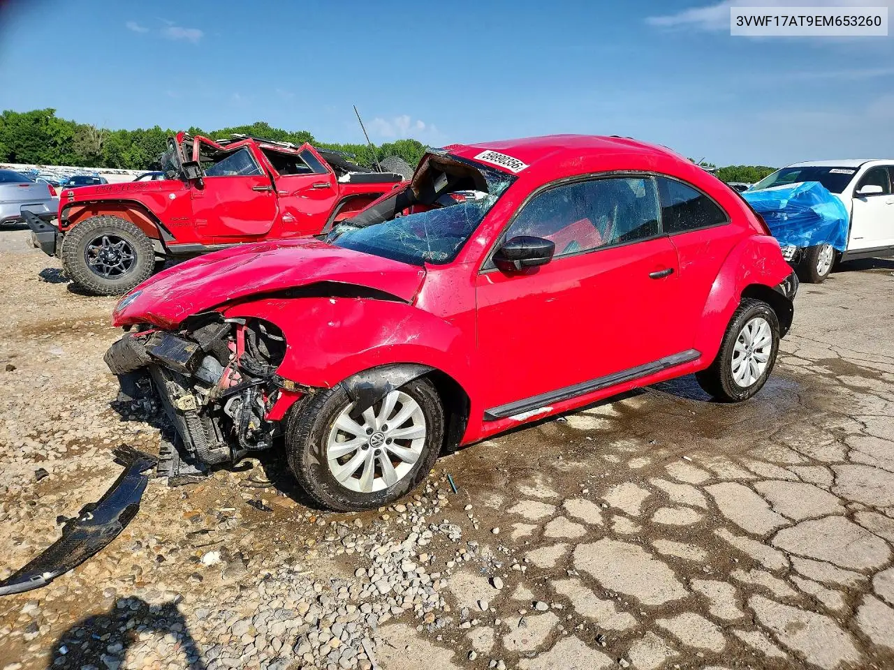 2014 Volkswagen Beetle VIN: 3VWF17AT9EM653260 Lot: 59890356