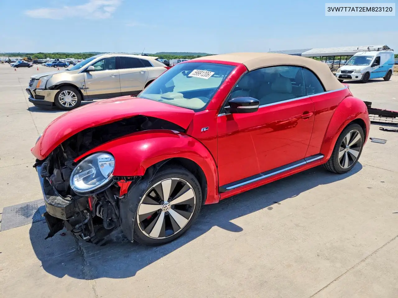 2014 Volkswagen Beetle Turbo VIN: 3VW7T7AT2EM823120 Lot: 59991206