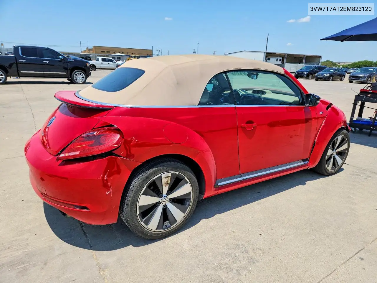 2014 Volkswagen Beetle Turbo VIN: 3VW7T7AT2EM823120 Lot: 59991206