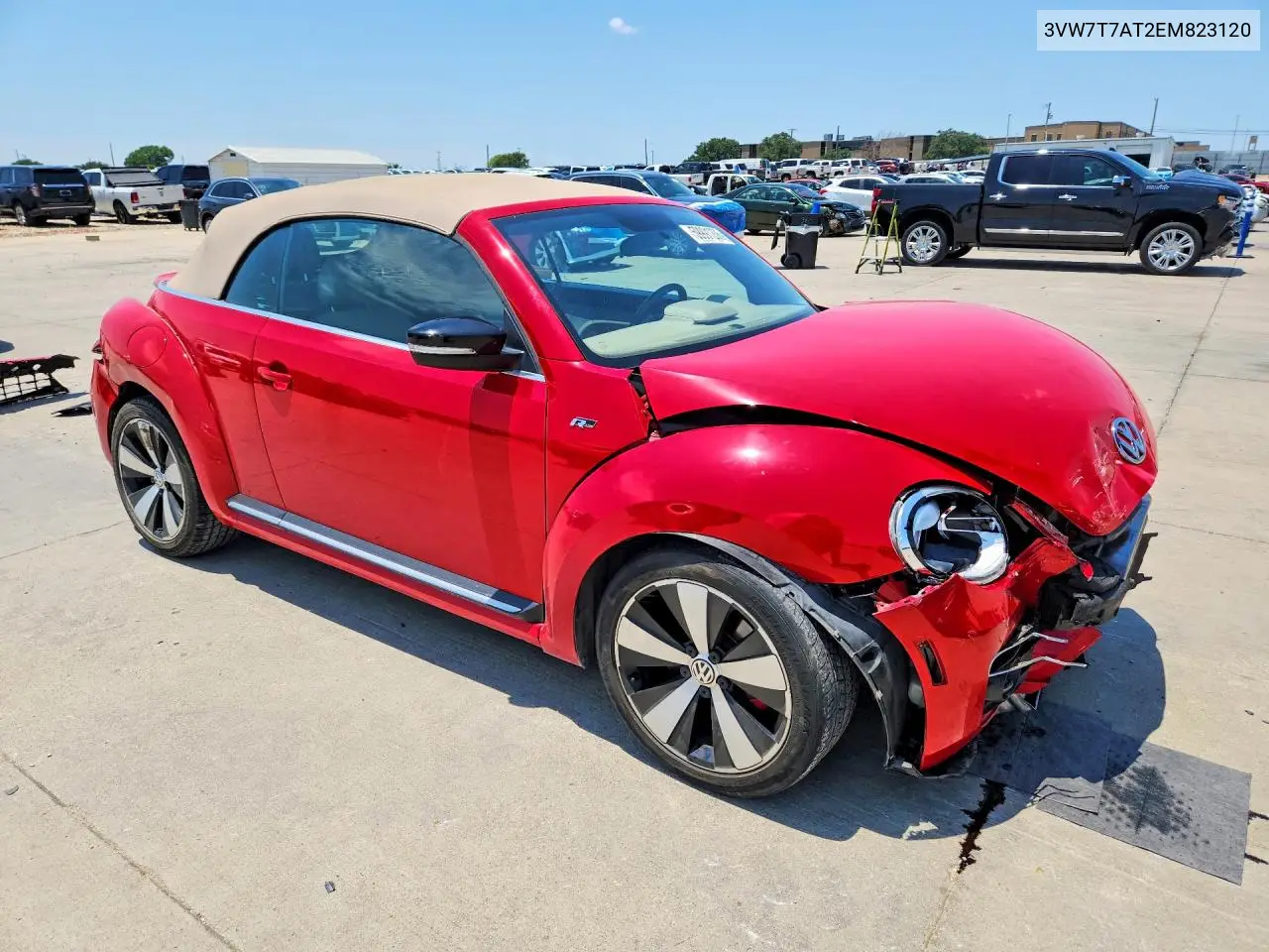 2014 Volkswagen Beetle Turbo VIN: 3VW7T7AT2EM823120 Lot: 59991206