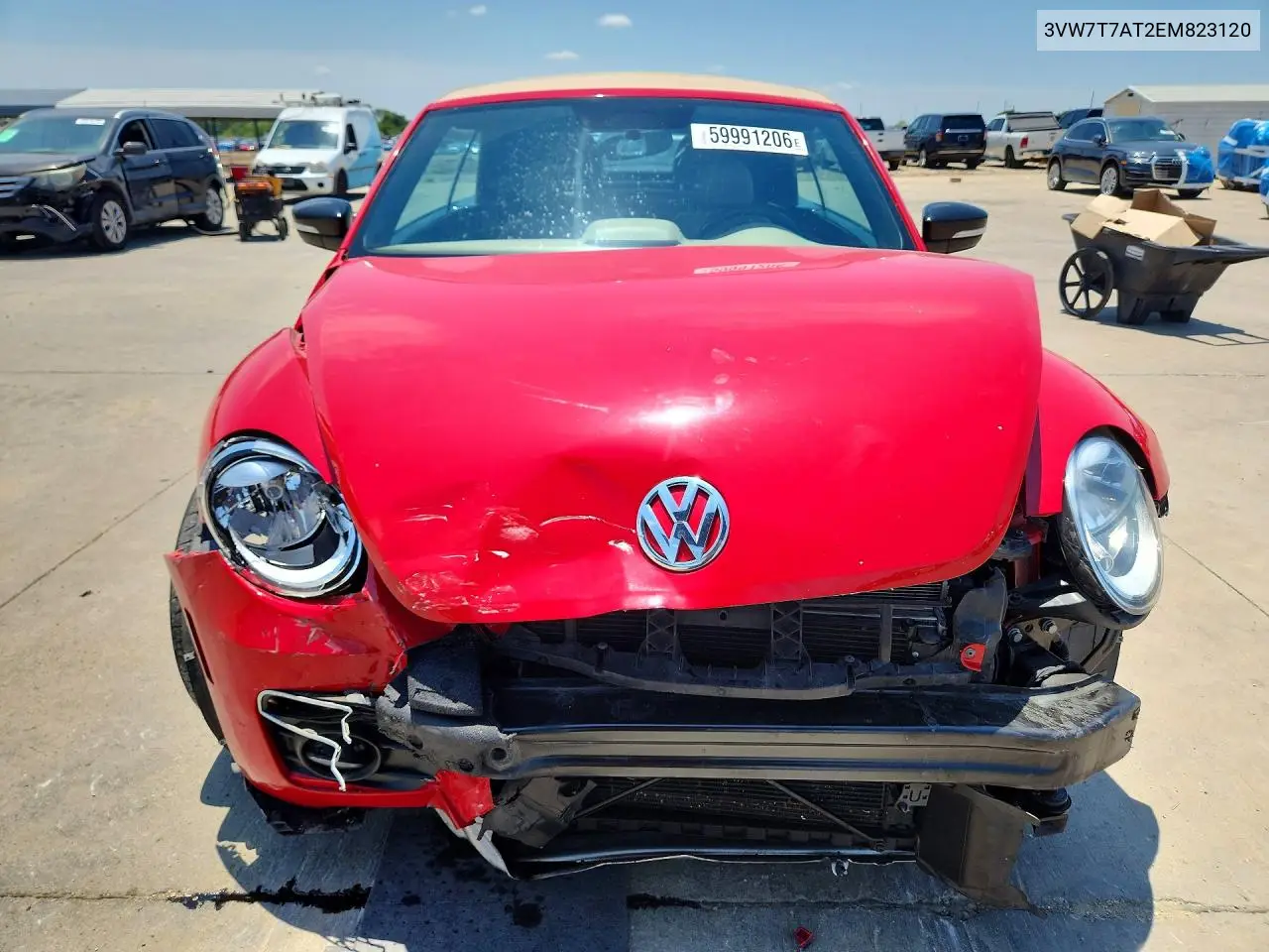 2014 Volkswagen Beetle Turbo VIN: 3VW7T7AT2EM823120 Lot: 59991206