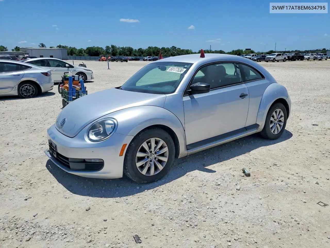 2014 Volkswagen Beetle VIN: 3VWF17AT8EM634795 Lot: 60177536