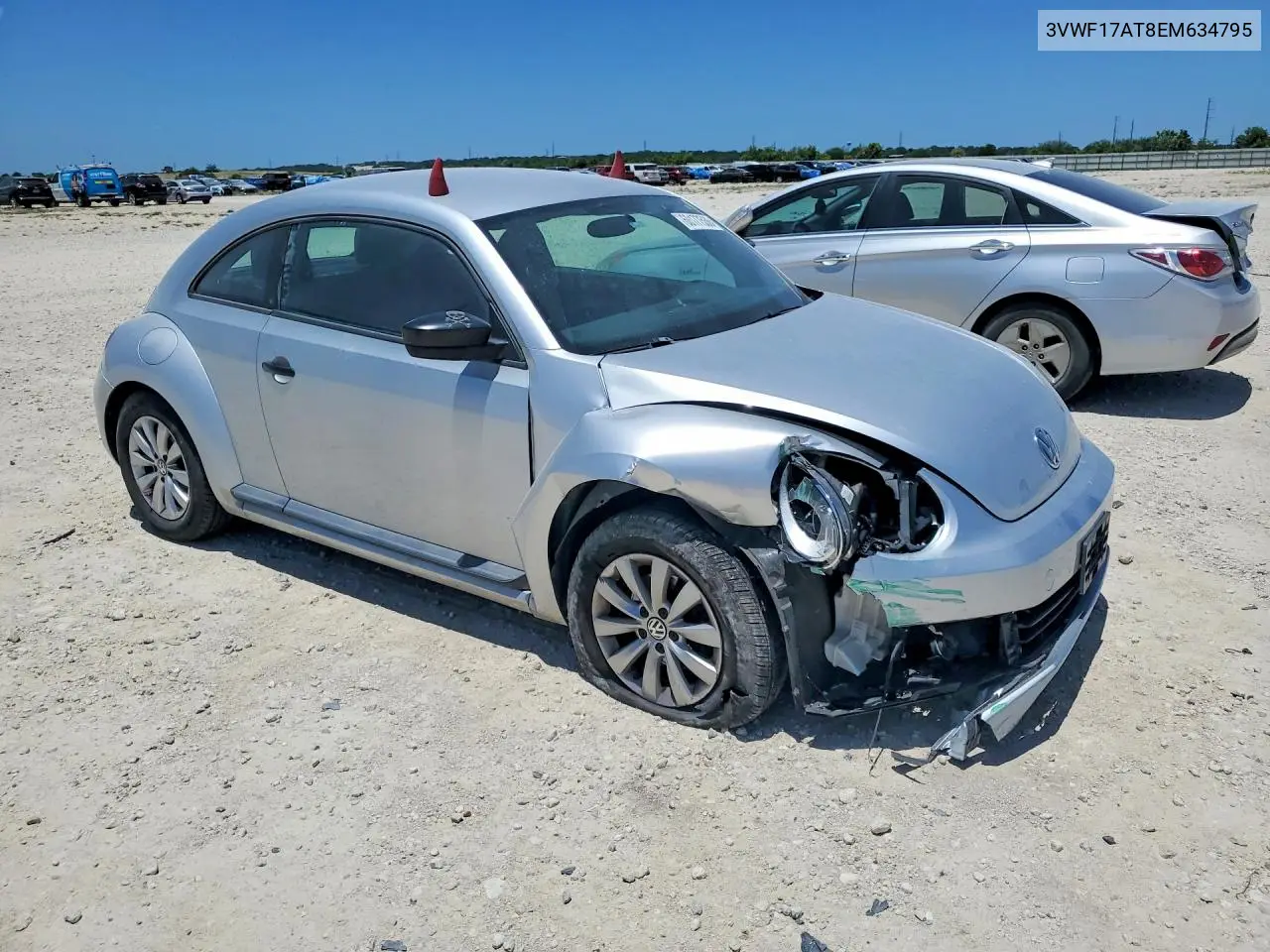 2014 Volkswagen Beetle VIN: 3VWF17AT8EM634795 Lot: 60177536