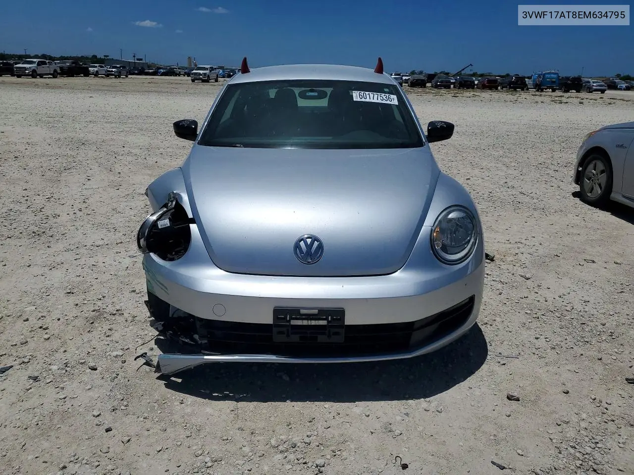 2014 Volkswagen Beetle VIN: 3VWF17AT8EM634795 Lot: 60177536