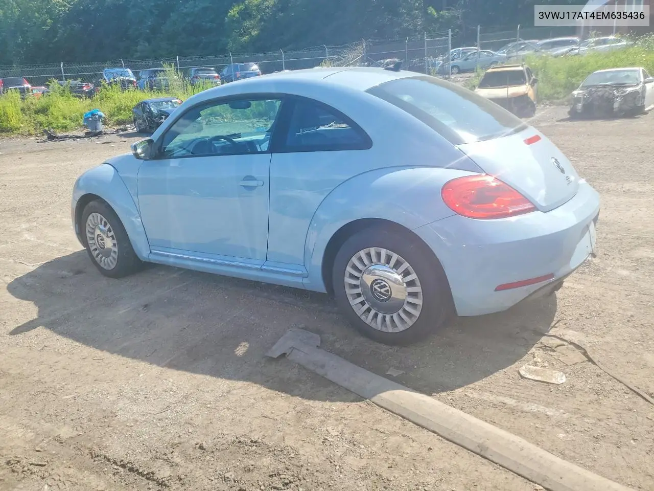2014 Volkswagen Beetle VIN: 3VWJ17AT4EM635436 Lot: 60227556