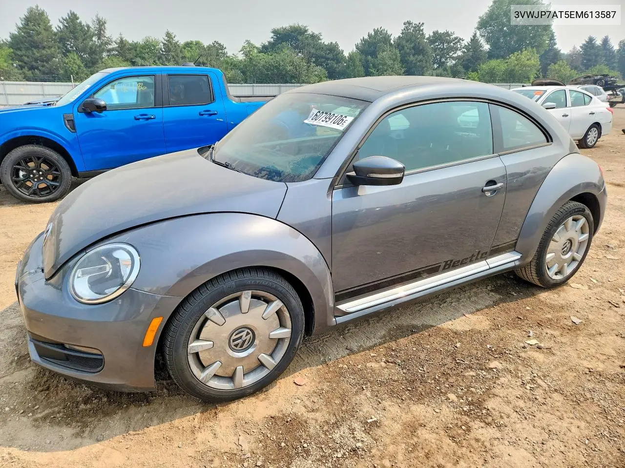 2014 Volkswagen Beetle VIN: 3VWJP7AT5EM613587 Lot: 60799106