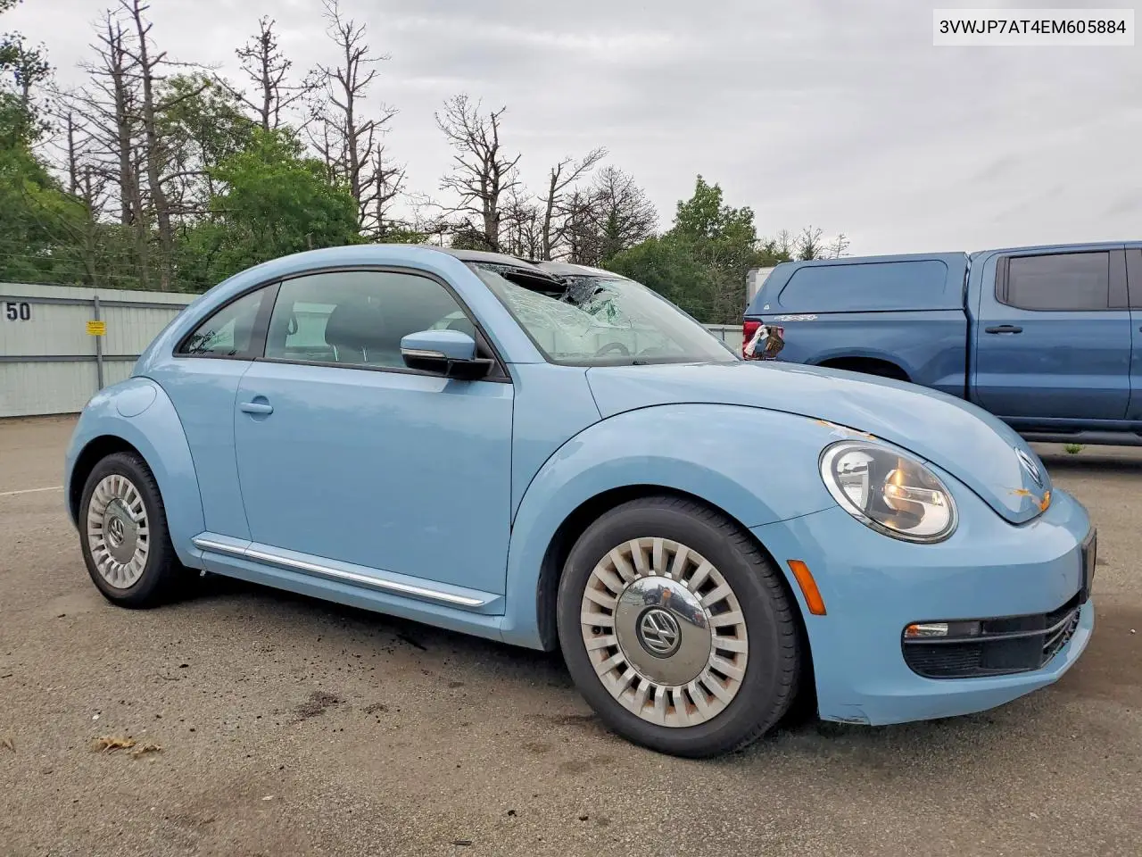 2014 Volkswagen Beetle VIN: 3VWJP7AT4EM605884 Lot: 61639816