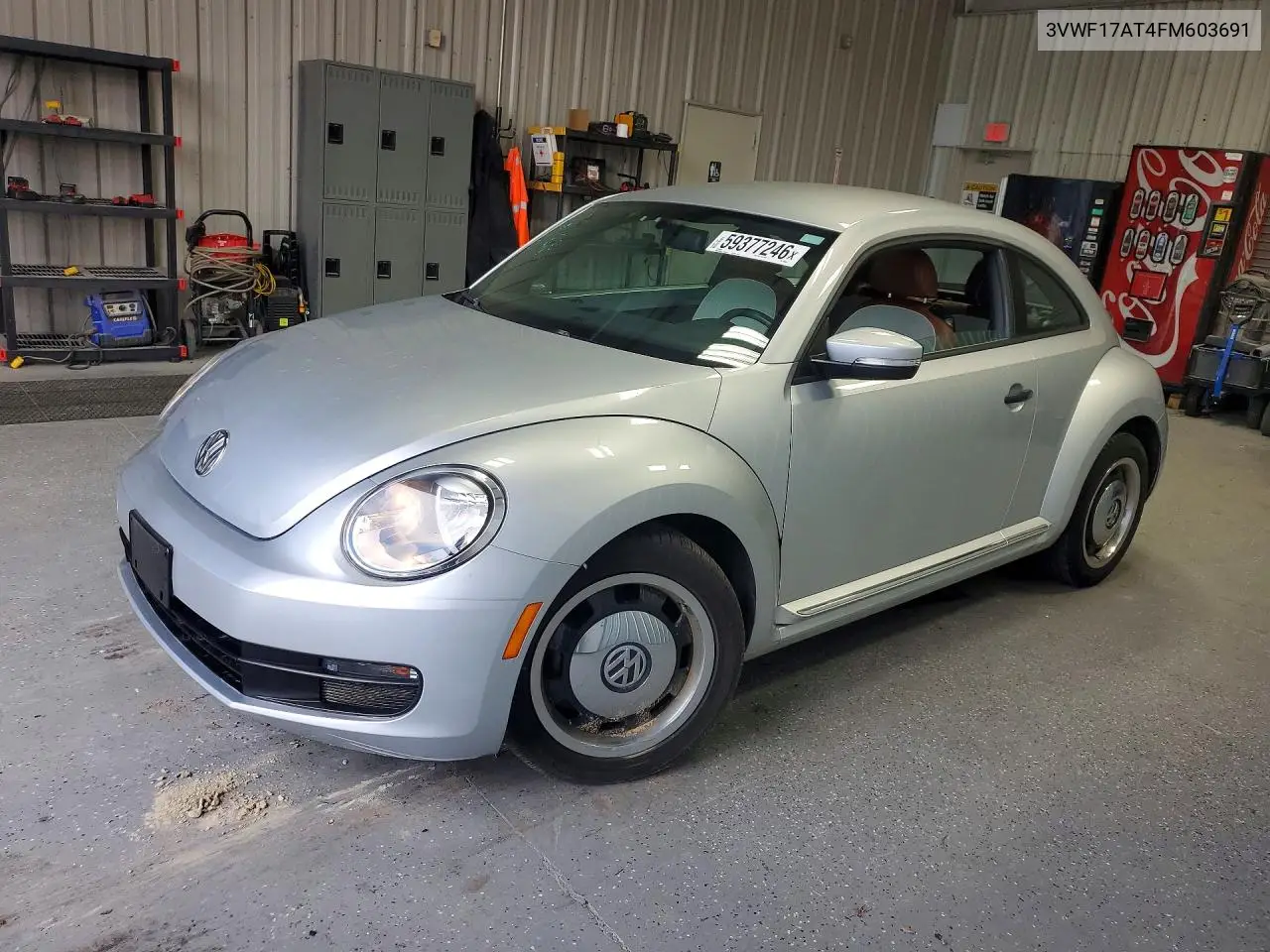 2015 Volkswagen Beetle 1.8T VIN: 3VWF17AT4FM603691 Lot: 59377246