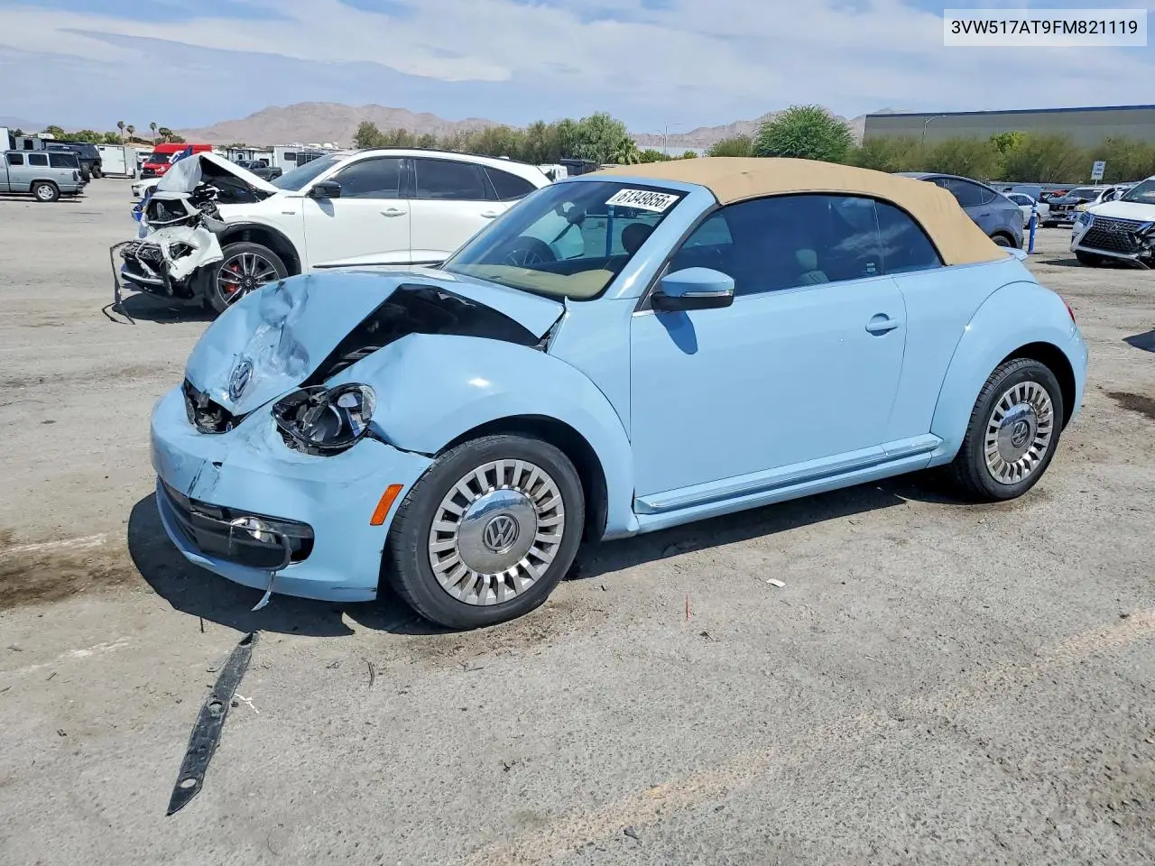 2015 Volkswagen Beetle 1.8T VIN: 3VW517AT9FM821119 Lot: 61349856
