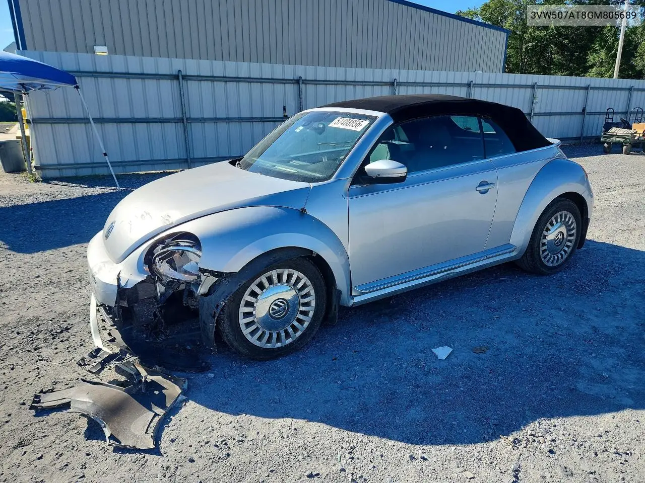2016 Volkswagen Beetle VIN: 3VW507AT8GM805689 Lot: 57488856