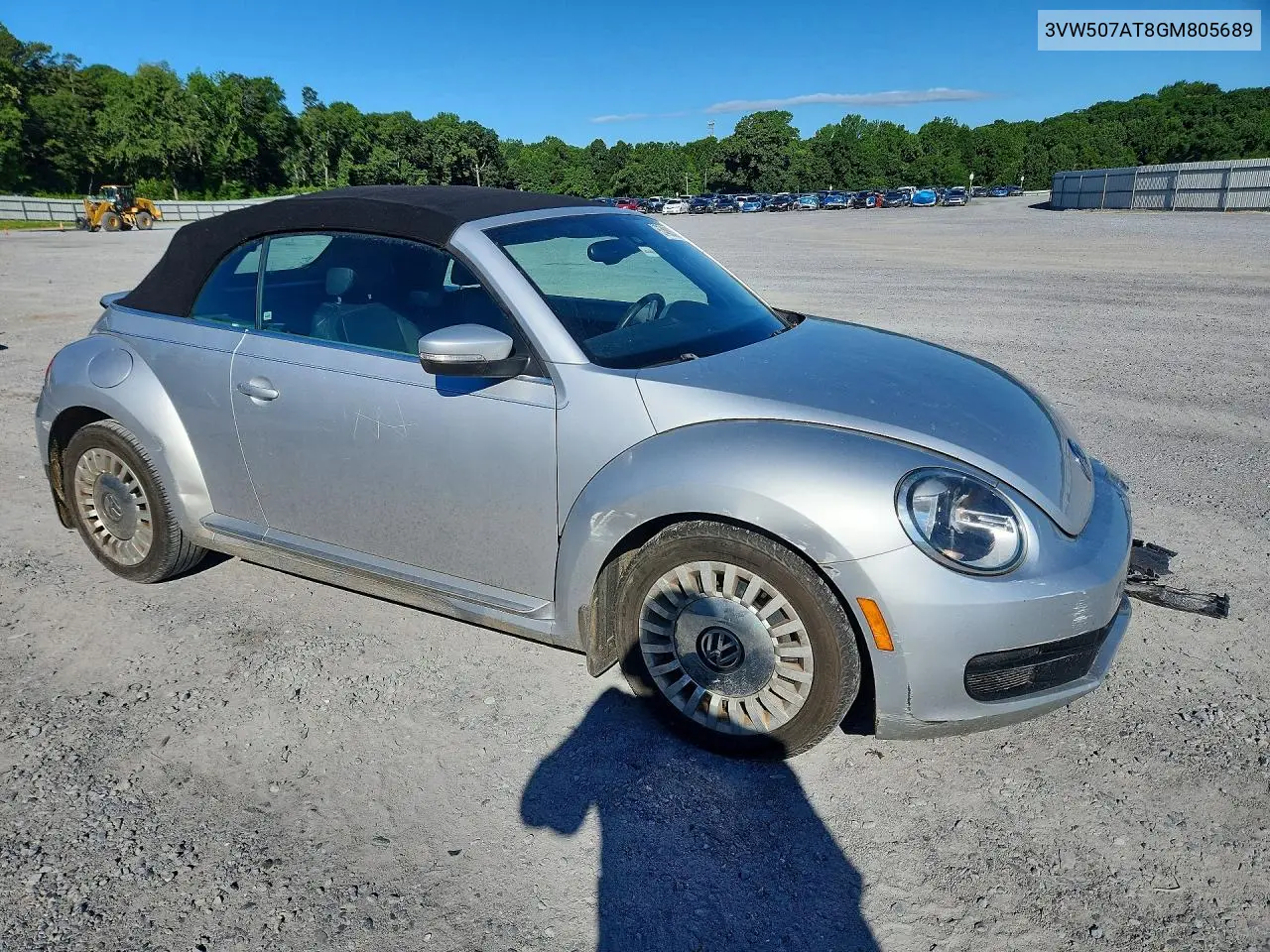 2016 Volkswagen Beetle VIN: 3VW507AT8GM805689 Lot: 57488856