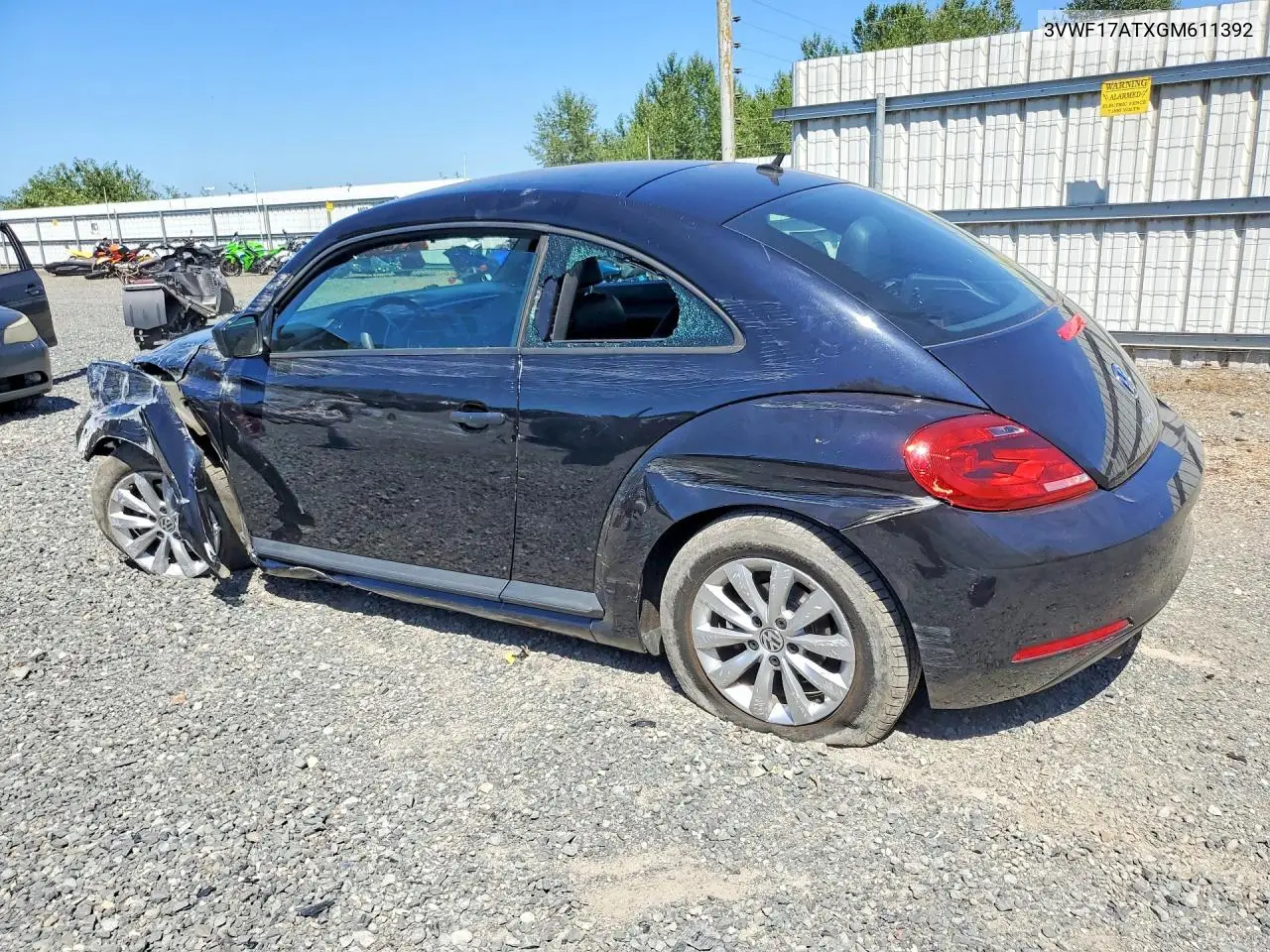 2016 Volkswagen Beetle 1.8T VIN: 3VWF17ATXGM611392 Lot: 58266176