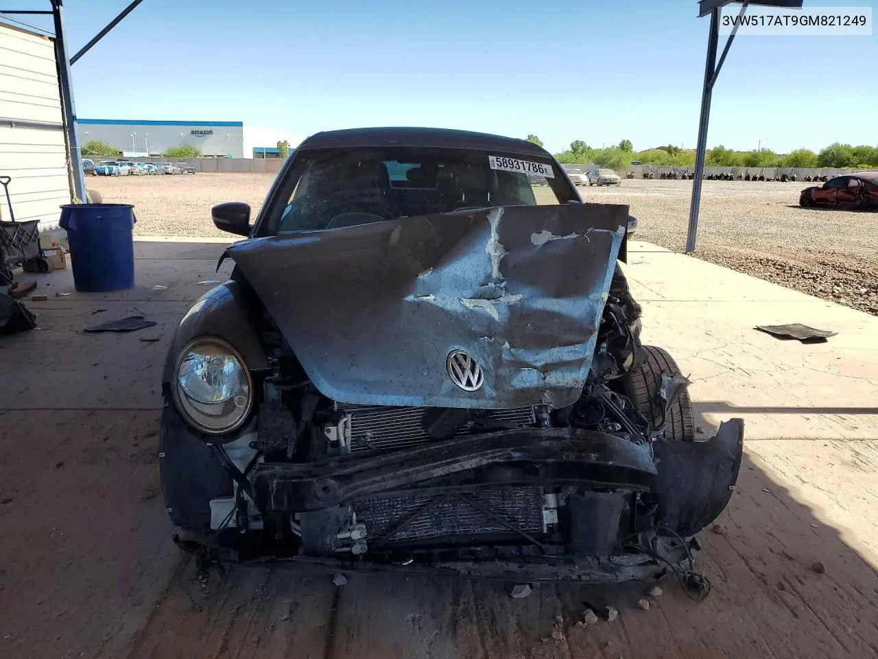 2016 Volkswagen Beetle S/Se VIN: 3VW517AT9GM821249 Lot: 58931786