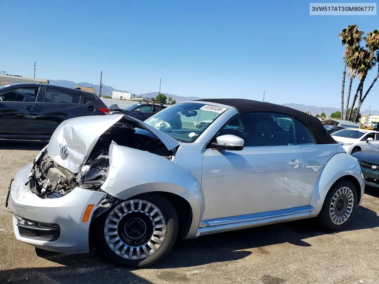 2016 Volkswagen Beetle S/Se/Sel/Denim VIN: 3VW517AT3GM806777 Lot: 60090486