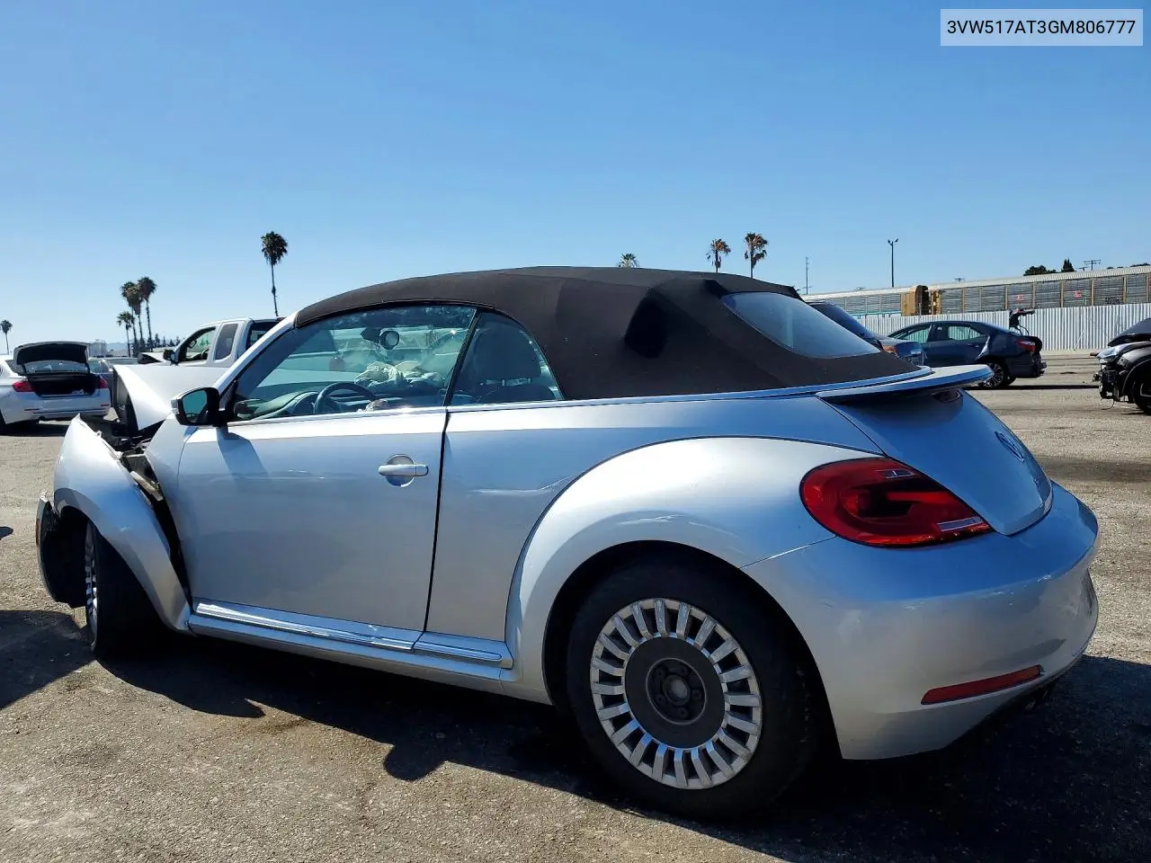 2016 Volkswagen Beetle S/Se/Sel/Denim VIN: 3VW517AT3GM806777 Lot: 60090486