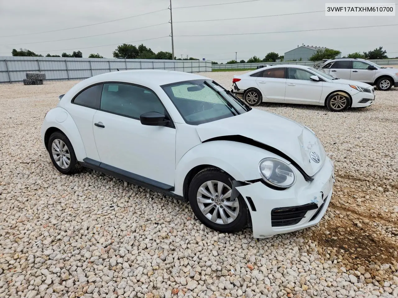 2017 Volkswagen Beetle 1.8T VIN: 3VWF17ATXHM610700 Lot: 60526526