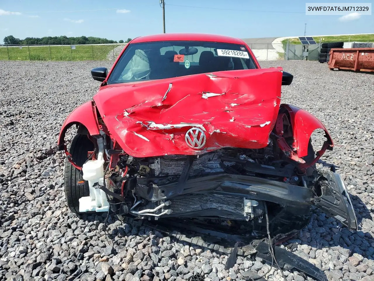 2018 Volkswagen Beetle S VIN: 3VWFD7AT6JM712329 Lot: 59218286