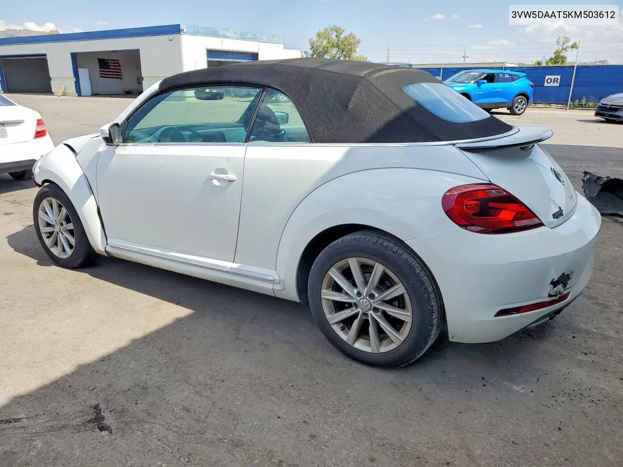 2019 Volkswagen Beetle S VIN: 3VW5DAAT5KM503612 Lot: 59912756