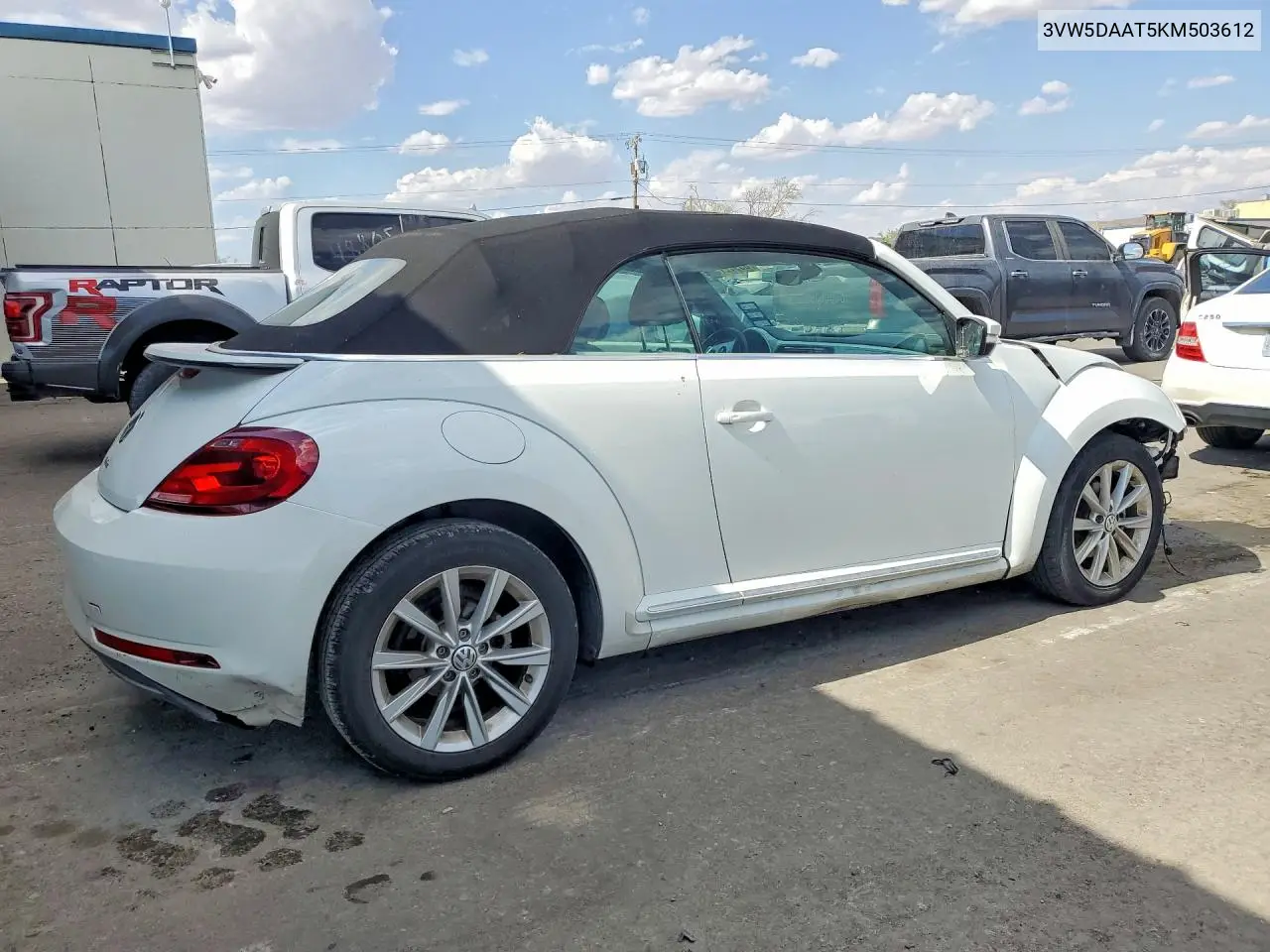 2019 Volkswagen Beetle S VIN: 3VW5DAAT5KM503612 Lot: 59912756