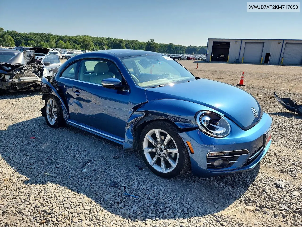 2019 Volkswagen Beetle Se VIN: 3VWJD7AT2KM717653 Lot: 60215086