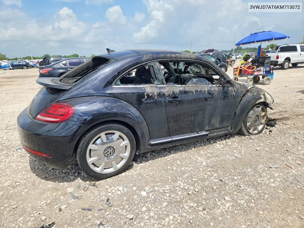 2019 Volkswagen Beetle Se VIN: 3VWJD7AT6KM713072 Lot: 61483376