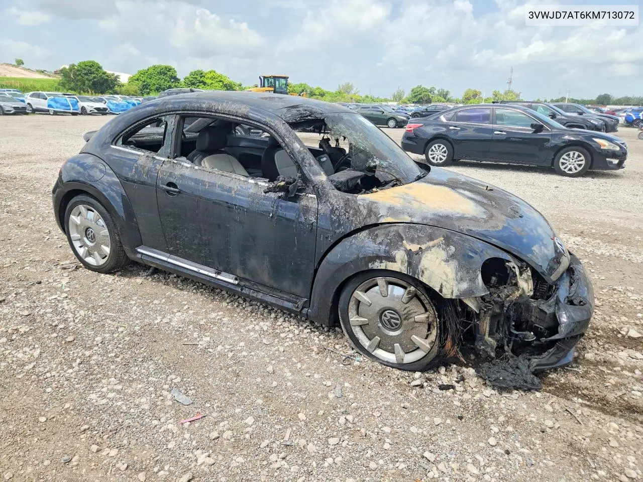 2019 Volkswagen Beetle Se VIN: 3VWJD7AT6KM713072 Lot: 61483376