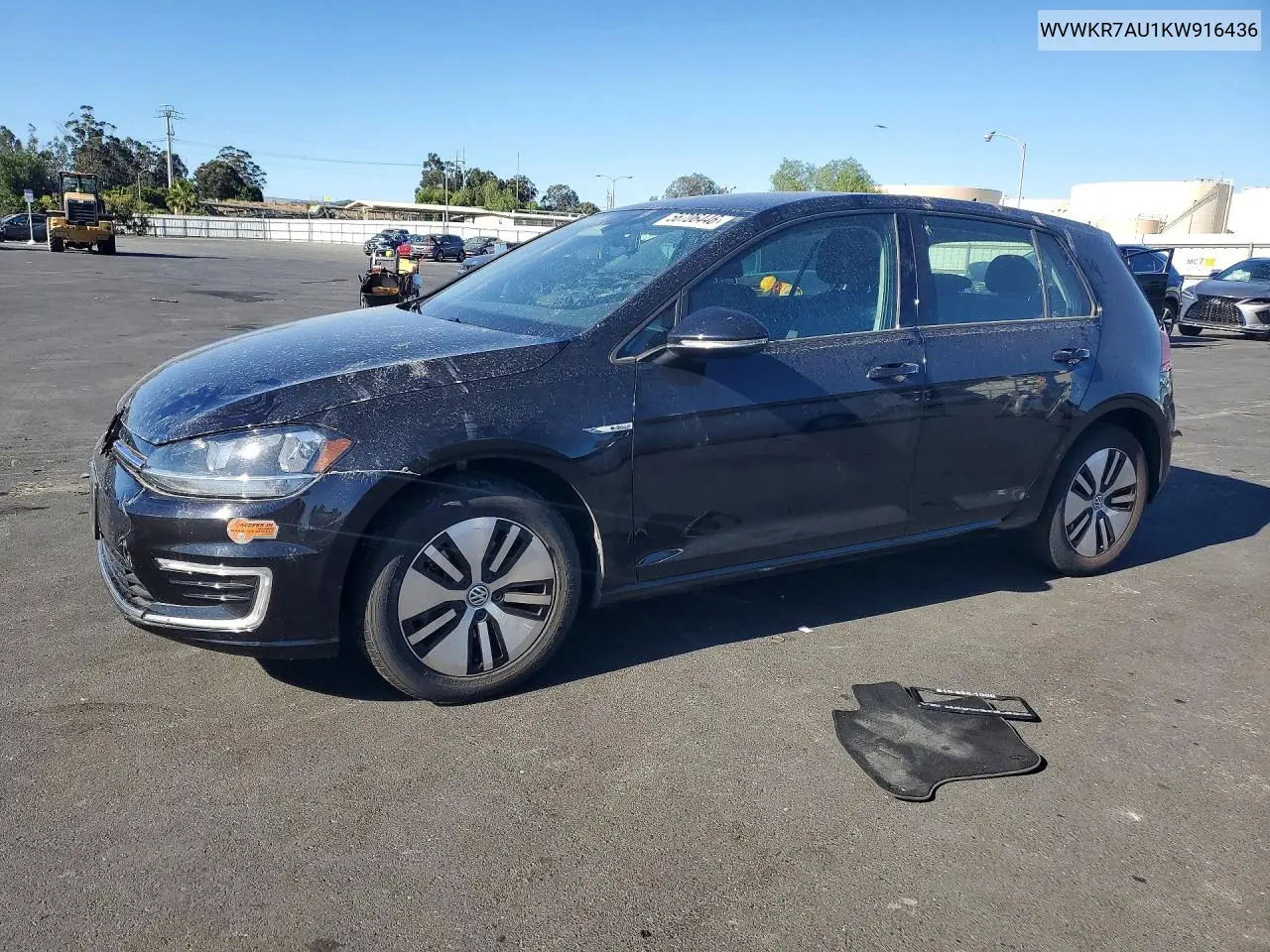 2019 Volkswagen E-Golf Se VIN: WVWKR7AU1KW916436 Lot: 60941706